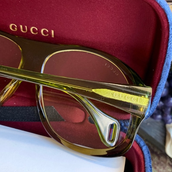 ⛔️SOLD⛔️Authentic GUCCI 60 Aviator acetate optical glasses/Sunglasses - Picture 8 of 12